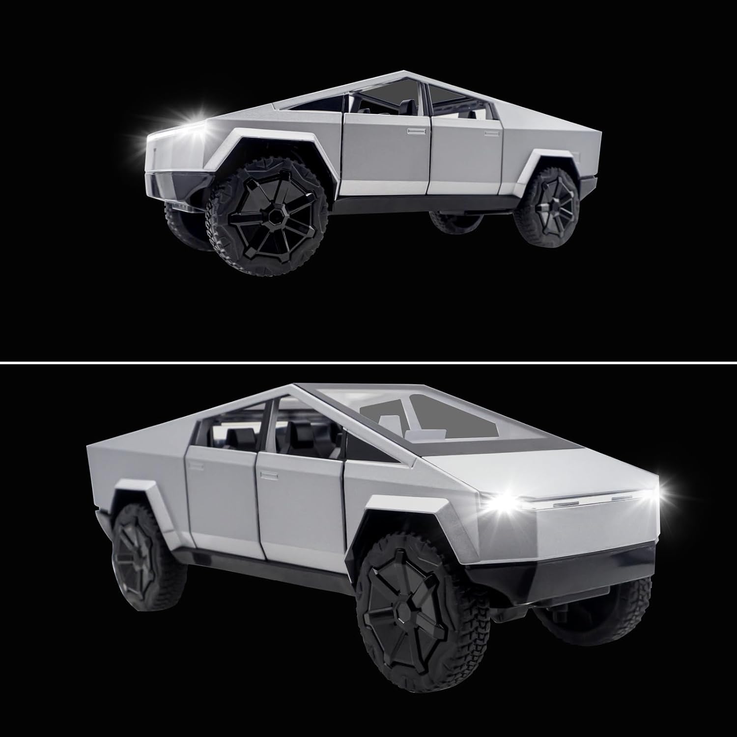 Cybertruck Model: 1/32 Diecast Metal Toy Trucks (Silver) - Image 3
